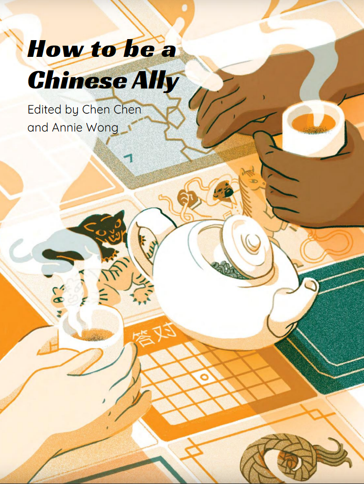 Cover image of chinese teapot set with two people holding their cups of warm beverages